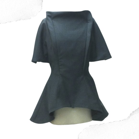 Custom Tailored Designer Wool + Cashmere Tunic - Picture 1 of 6